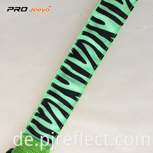 Reflective Green Zebra Print Webbing Armband Wb Mbw005